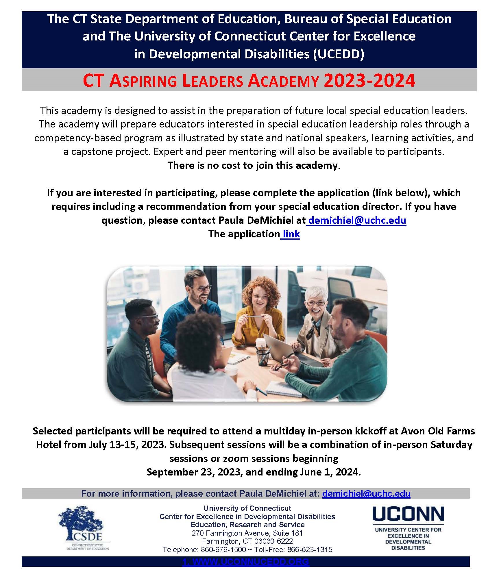 CT ASPIRING LEADERS ACADEMY 20232024 Applications being accepted